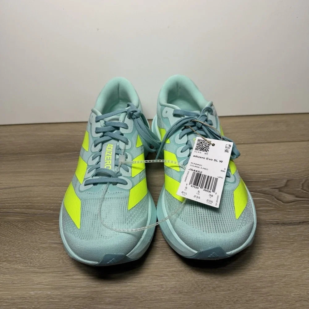 Adidas ADIZERO EVO SL Flash Aqua Lucid Lemon (JS4506) Women 6.5